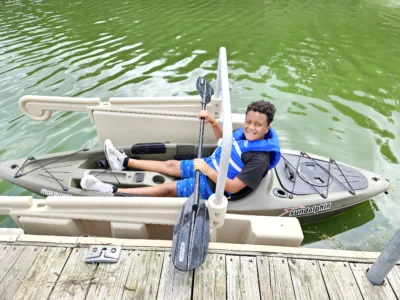 New kayak launcher installed at Briggs Woods Lake